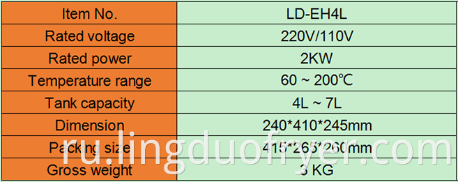 4l Electric Deep Fryer Product Details